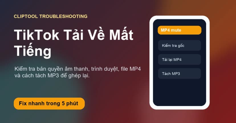 Video TikTok Tải Về Không Có Tiếng: Nguyên Nhân Và Cách Khắc Phục [2026]