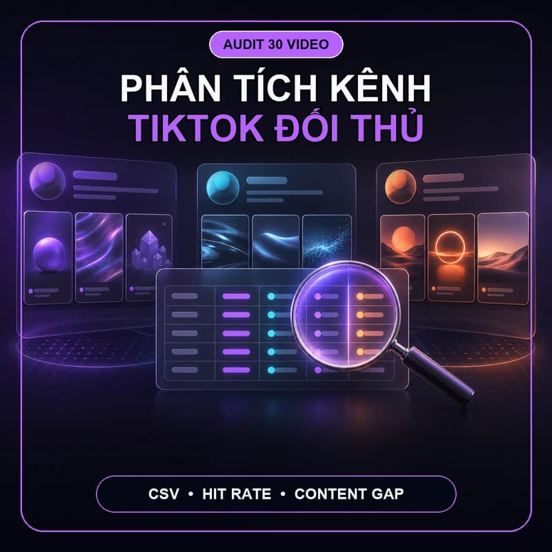 Cách Phân Tích Kênh TikTok Đối Thủ: Quy Trình Audit 30 Video [2026]