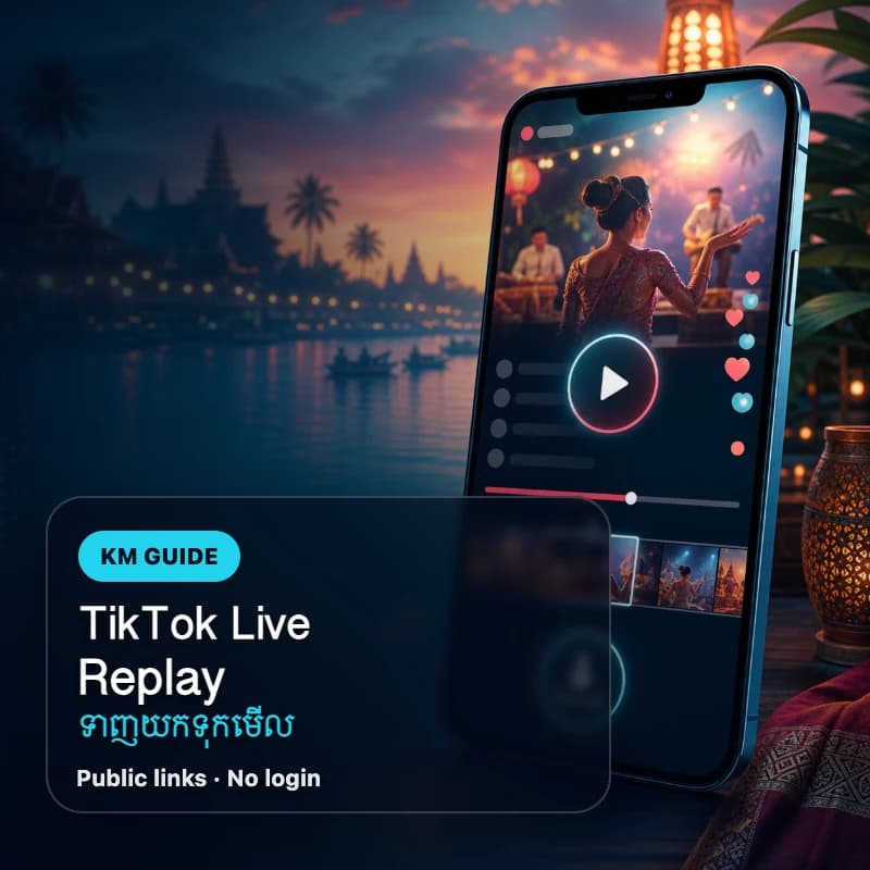 របៀបទាញយក TikTok Live ឬ Replay ទុកមើលក្រោយ [2026]