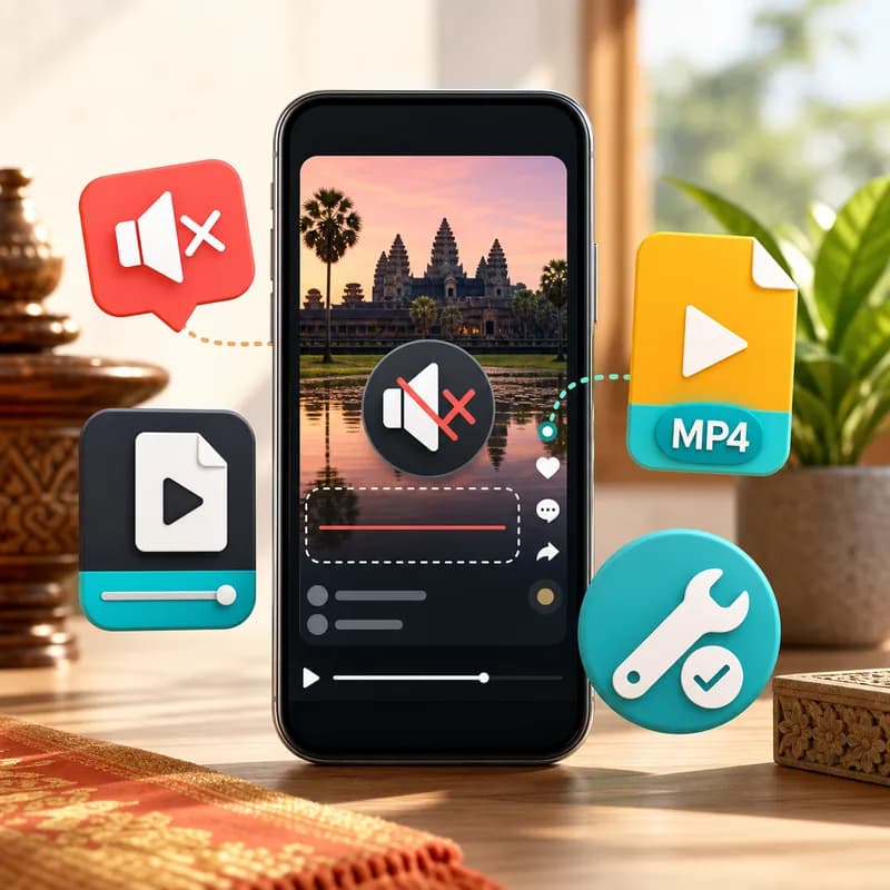 វីដេអូ TikTok Download មកគ្មានសំឡេង? មូលហេតុ និងវិធីជួសជុល [2026]