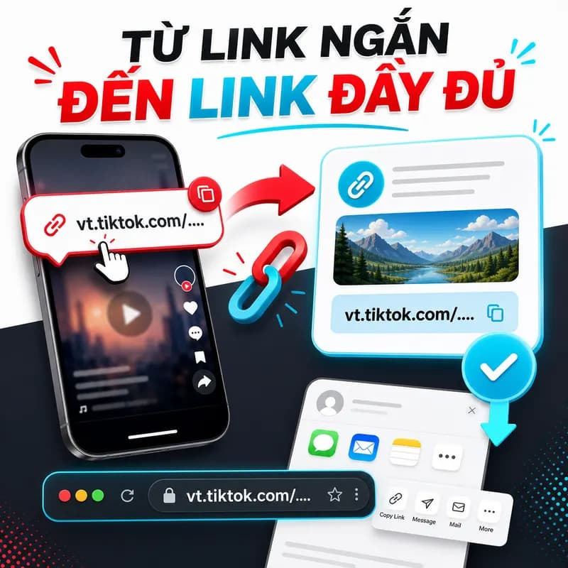 Link vt.tiktok.com Không Tải Được? Cách Lấy Link TikTok Chuẩn