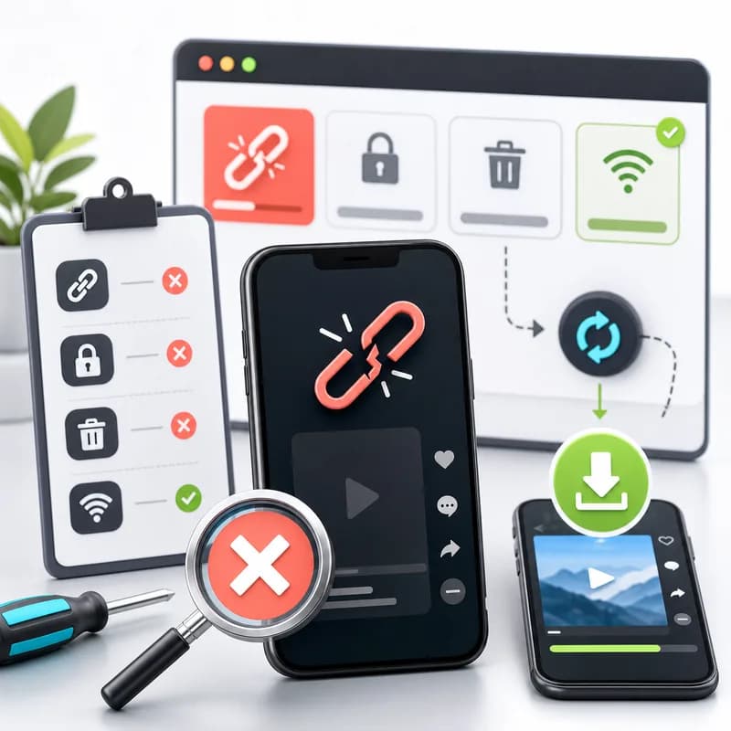 TikTok Downloader Not Working? 9 Causes and Fixes [2026]