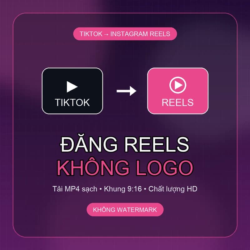 Cách Đăng Video TikTok Lên Instagram Reels Không Logo [2026]